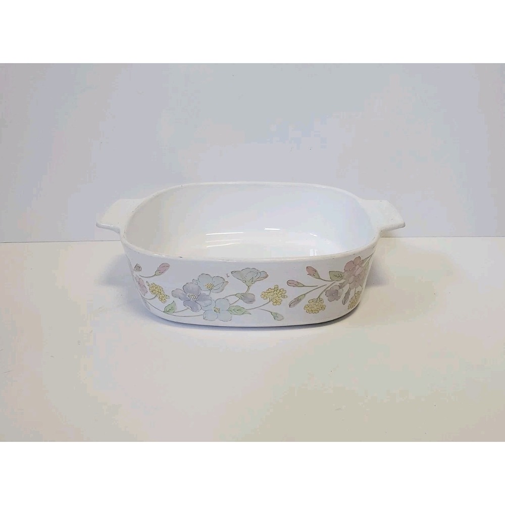 Corning Ware English Meadow Casserole Dish Vintage Floral Pyroceram Baking Pan